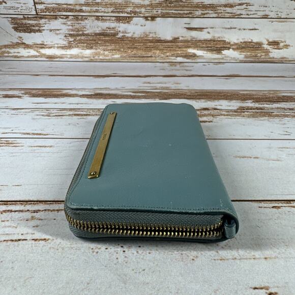 Fossil Liza Slim Leather Bifold Women's Wallet Organizer Clutch - Pre-owned - Picture 3 of 7